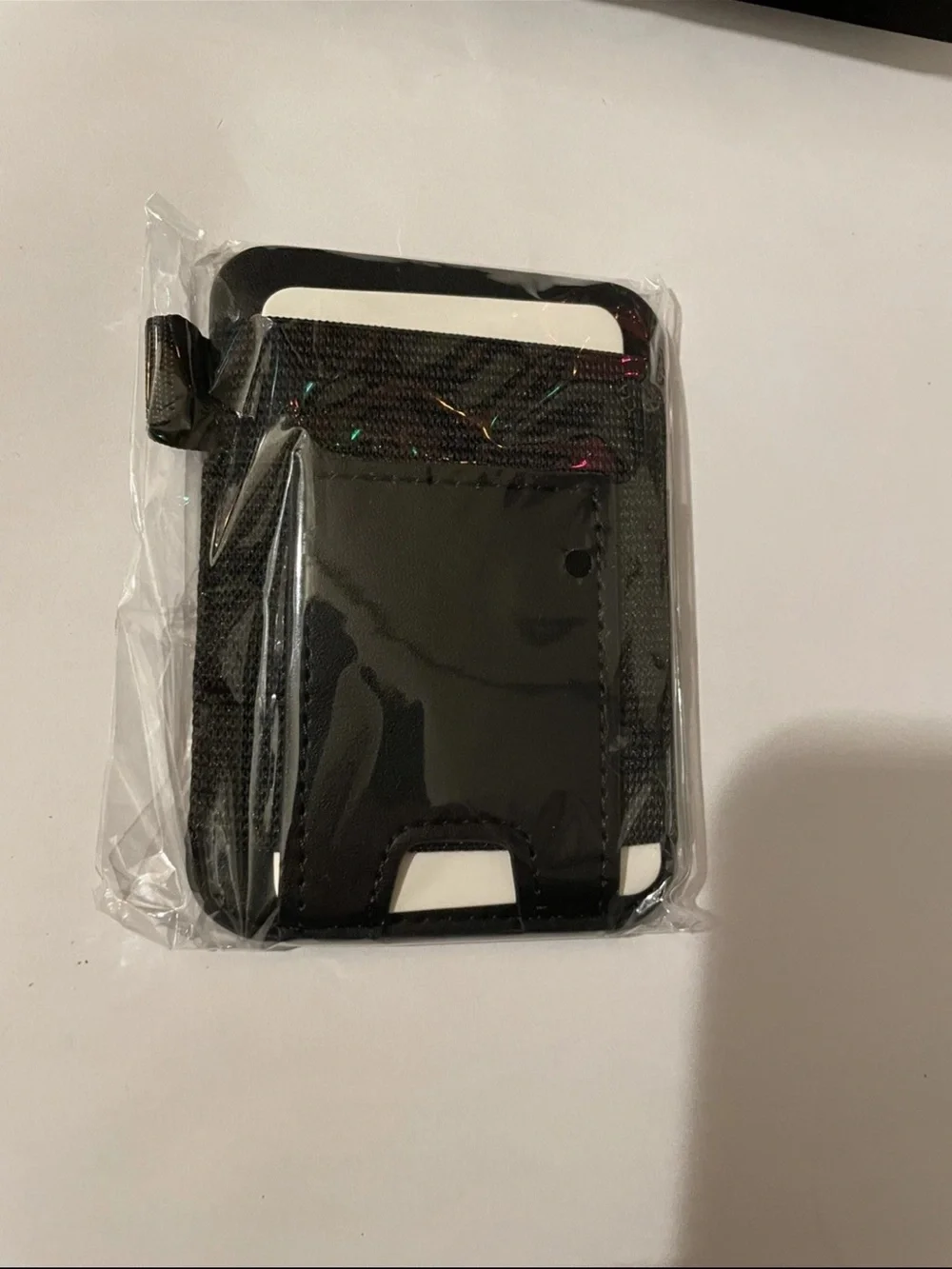 Black magnetic card wallet